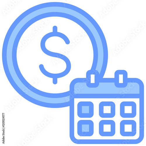 Loan Term Blue Icon