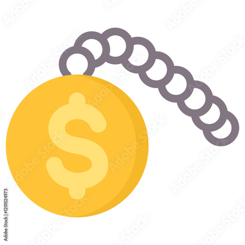 Debt Flat Icon