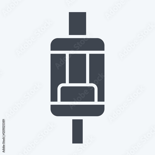 Icon Tank. related to Vape symbol. glyph style. design editable