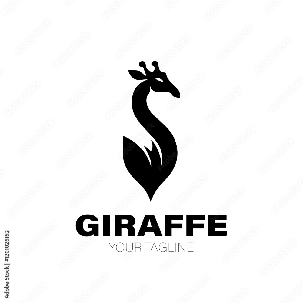 Giraffe Logo. Giraffe Logo Design. Giraffe Logo Brand. Giraffe Logo Vector Design Isolated on White Background