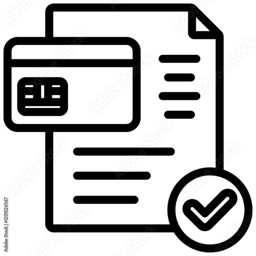 Credit Check Outline Icon