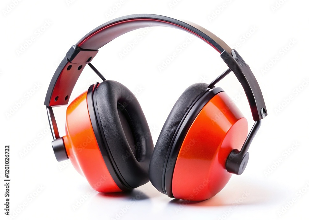 Side View of Noise-Cancelling Earmuffs, Isolated on White Background - Professional Product Shot Side View of Noise-Cancelling Earmuffs, Isolated on White Background - Professional Product Shot