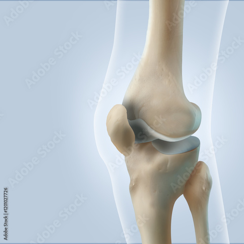 Tableau sur toile x ray of a knee _ Knee Patella Medical Illustration