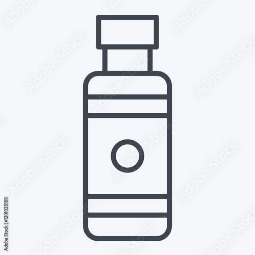 Icon Nicotine. related to Vape symbol. line style. design editable photo