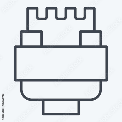 Icon Insulation. related to Vape symbol. line style. design editable
