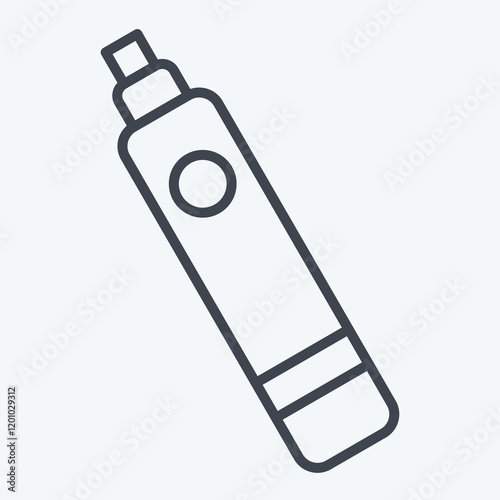 Icon Electronic Cigarette. related to Vape symbol. line style. design editable