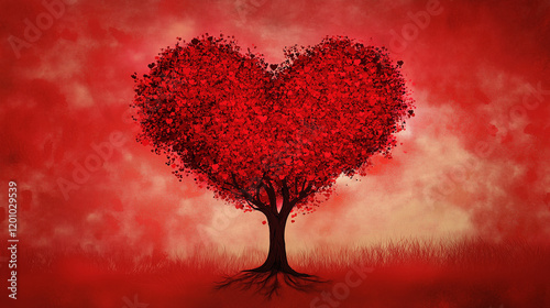 Romantic Valentine's Day Background with Roses and Hearts