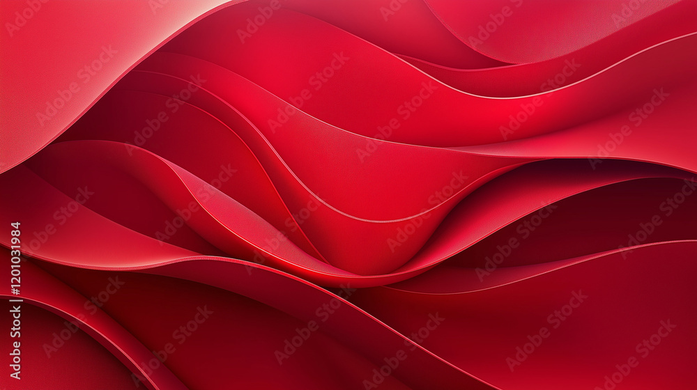 Obraz premium Dynamic Red Energy Wave Background – Vibrant and Eye-Catching Design