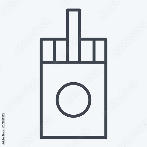 Icon Sticks. related to Vape symbol. line style. design editable