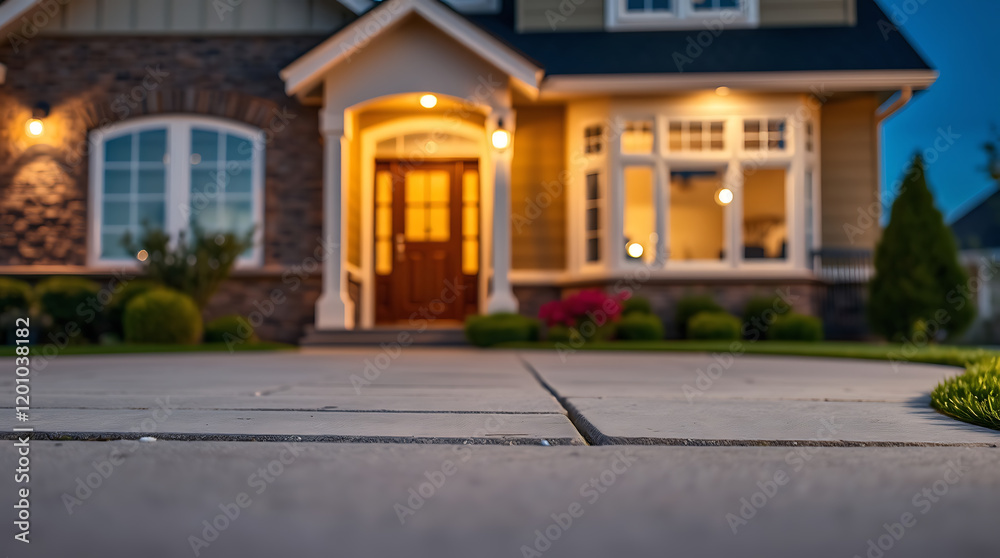 Luxury House Exterior at Night: Dream Home Architecture and Landscape Design Luxury House Exterior at Night: Dream Home Architecture and Landscape Design