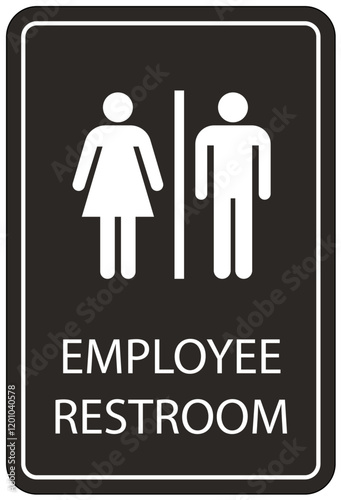 Employee, staff restroom only sign