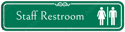 Employee, staff restroom only sign