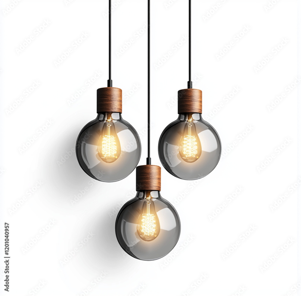Home lights (hung) icon, with white background Home lights (hung) icon, with white background