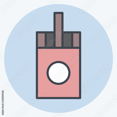 Icon Sticks. related to Vape symbol. color mate style. design editable