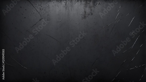 Dark, textured concrete wall with rough, grunge surface perfect for vintage design backgrounds