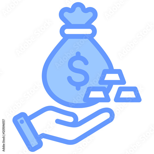Wealth Blue Icon