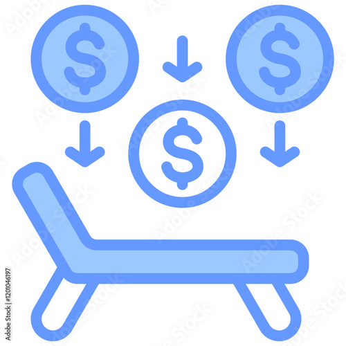 Passive Income Blue Icon