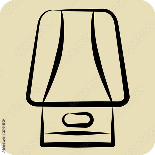 Icon Cartridge. related to Vape symbol. hand drawn style. design editable 1