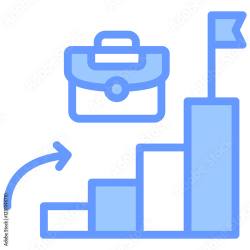 Passive Investing Blue Icon