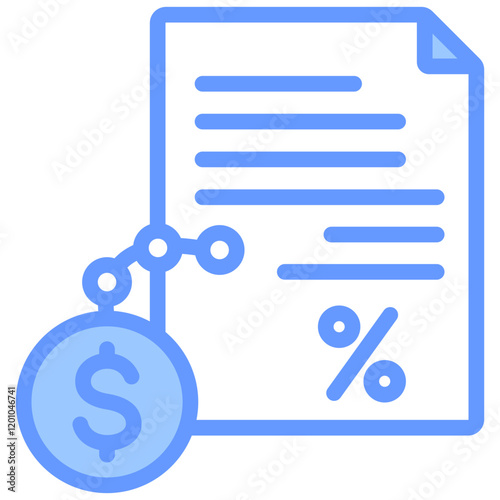 Debt Blue Icon