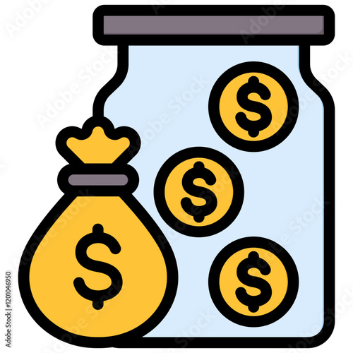 Saving Outline Color Icon