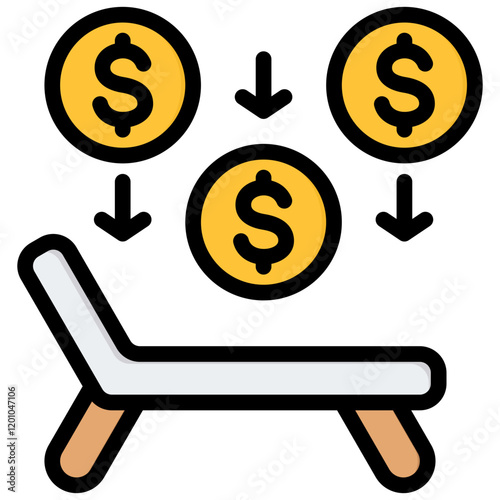 Passive Income Outline Color Icon