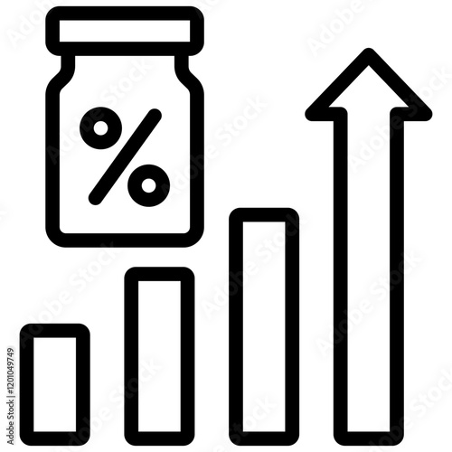 Compound Interest Outline Icon