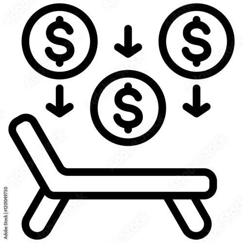 Passive Income Outline Icon
