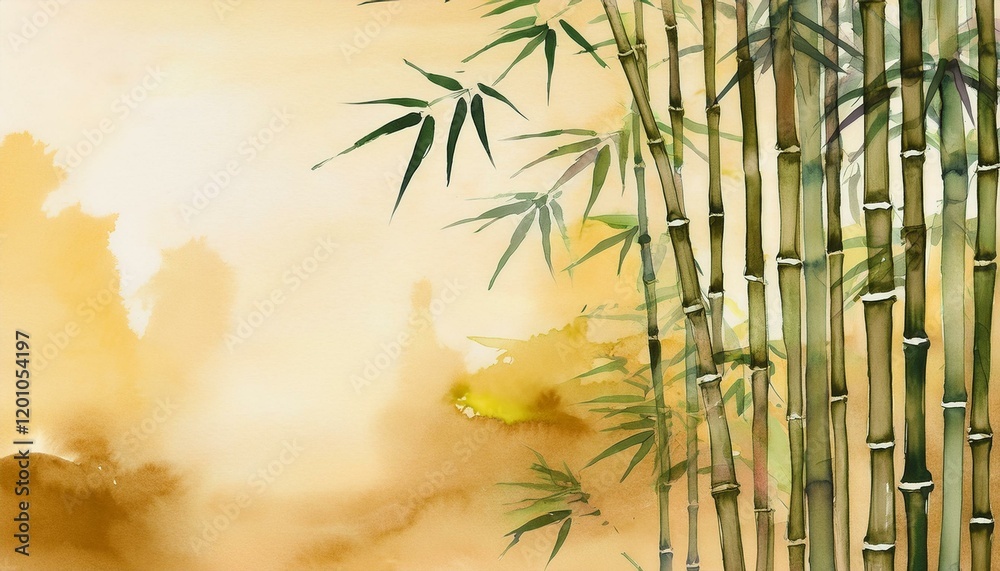 Obraz premium 竹、竹林のイラスト