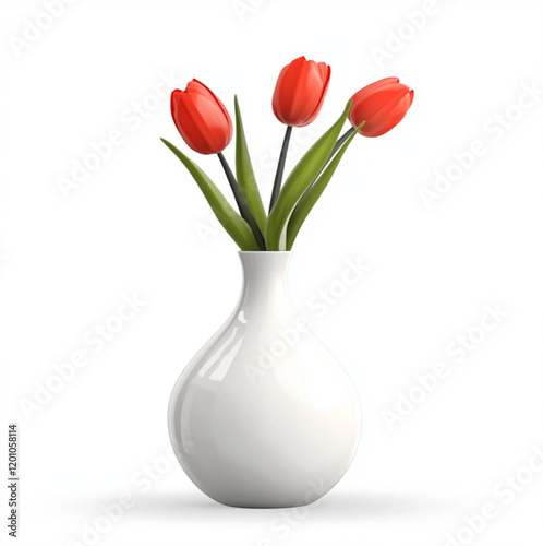 Wallpaper Mural Home white vase icon realistic with white background Torontodigital.ca