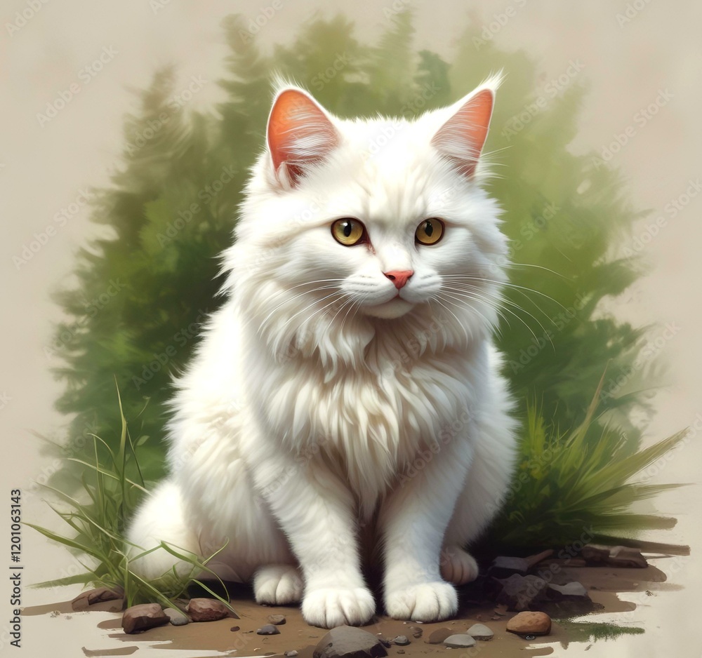 Illustration of fluffy cute pet. Illustration of fluffy cute pet.