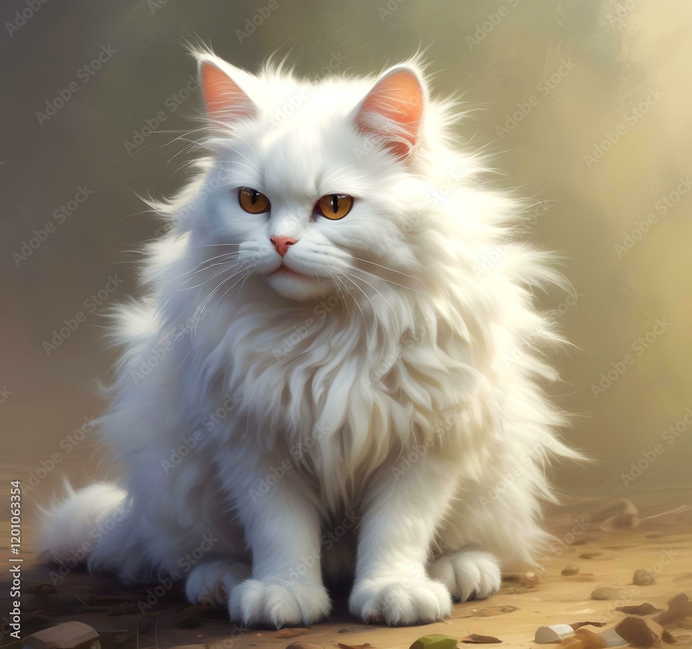 Illustration of fluffy cute pet. Illustration of fluffy cute pet.