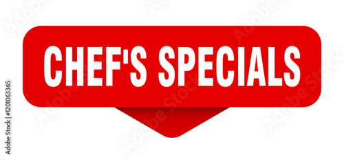 chef's specials sticker. chef's specials sign on transparent background