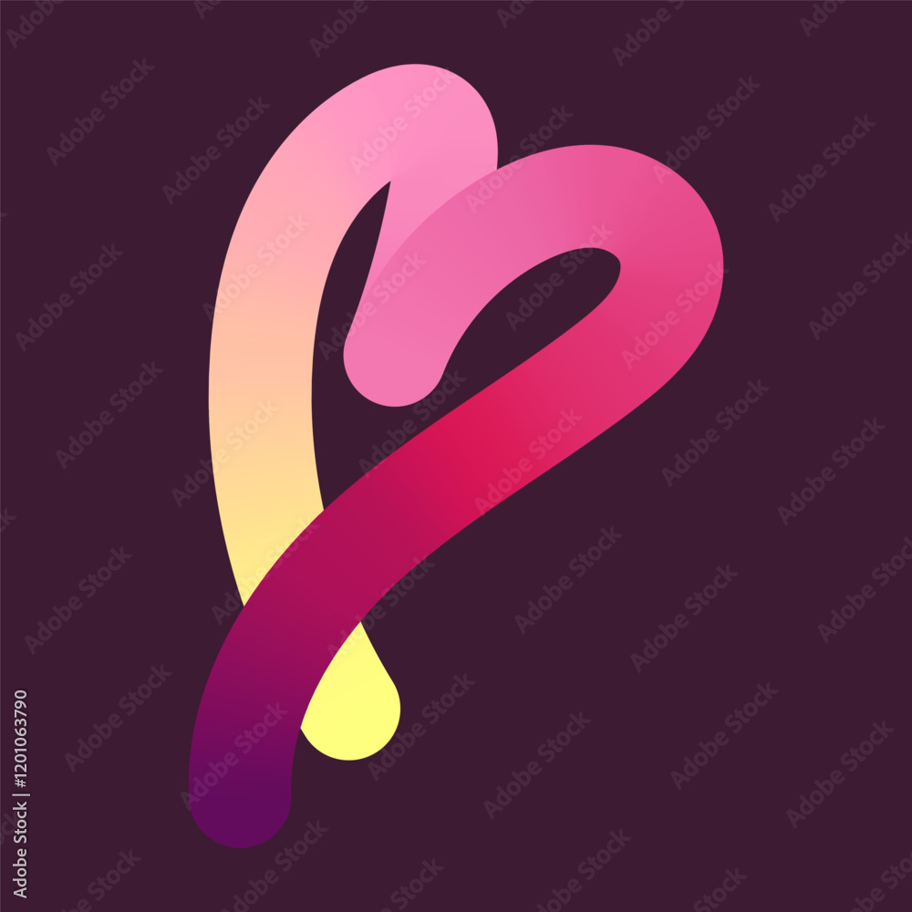 Gradient heart illustrations. Modern ribbon shapes, intertwined loops, smooth curves. Perfect for Valentine's Day. Minimalist design, abstract romantic theme. Vector art Gradient heart illustrations. Modern ribbon shapes, intertwined loops, smooth curves. Perfect for Valentine's Day. Minimalist design, abstract romantic theme. Vector art