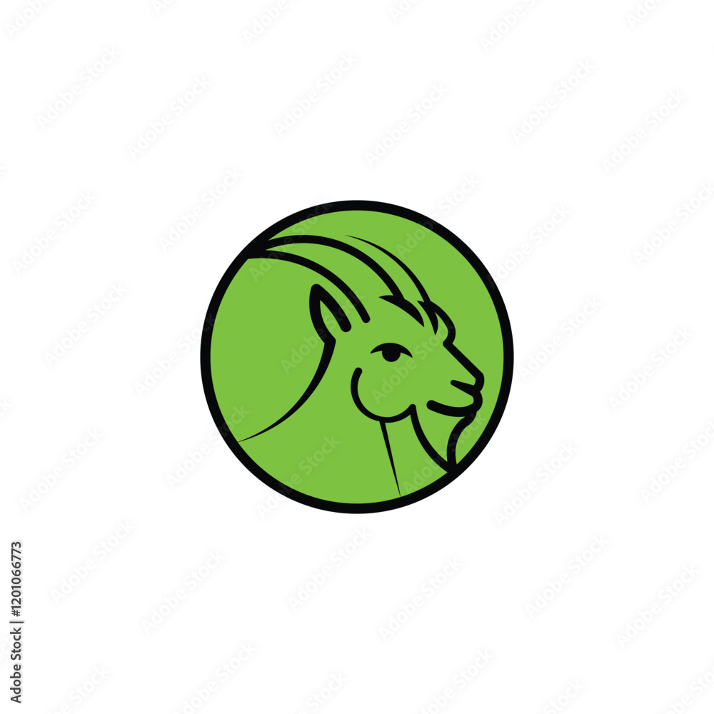 Fototapeta premium Logo from goat line 