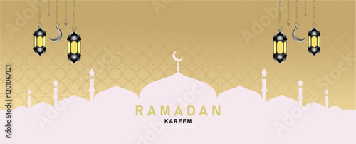 Ramadan kareem background design, modern islamic banner collection, arabic, ied mubarak celebration, poster, flyer, advertising illustration design vector