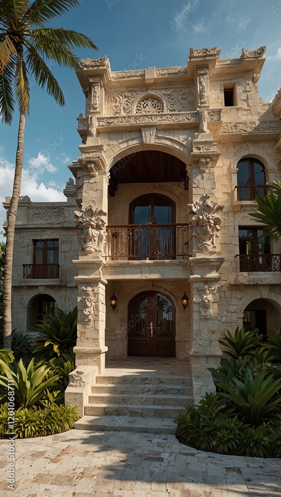 Fototapeta premium Transport yourself to a tropical paradise