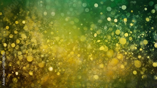 Abstract bokeh background, green and yellow tones. photo