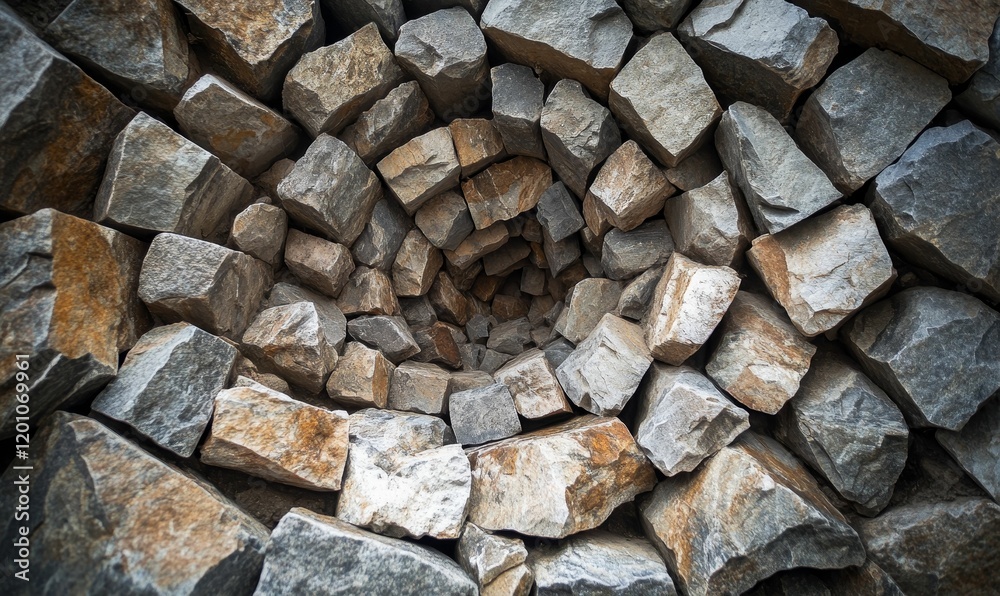 Rough stones form a spiral reaching an opening. Rough stones form a spiral reaching an opening.