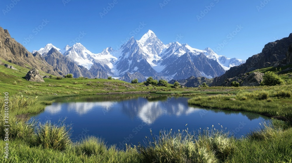 Majestic Mountain Lake Reflection Majestic Mountain Lake Reflection