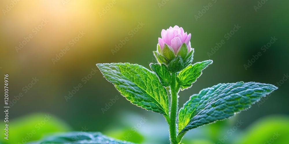 A close-up of a hydrangea bud, showing the gentle transition from green to pink as it blooms. A close-up of a hydrangea bud, showing the gentle transition from green to pink as it blooms.