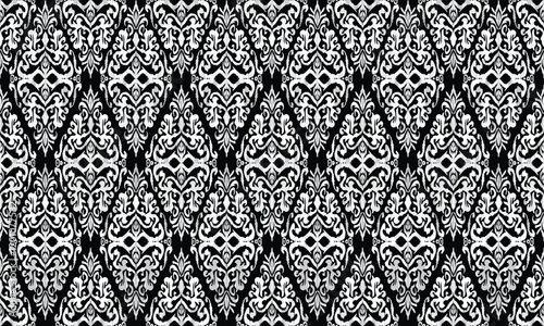 Geometric ethnic flower pattern for background,fabric,wrapping,clothing,wallpaper,Batik,carpet,embroidery style.