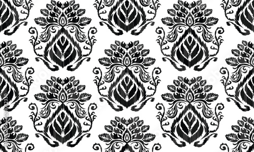 Geometric ethnic flower pattern for background,fabric,wrapping,clothing,wallpaper,Batik,carpet,embroidery style.