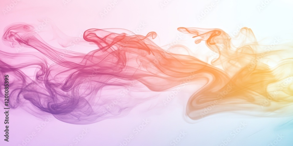 Fototapeta premium Abstract Colorful Smoke Swirls Flowing Gracefully