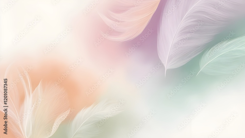 Naklejka premium AI GENERATE, Soft pastel gradients blending seamlessly, minimalistic abstract design
