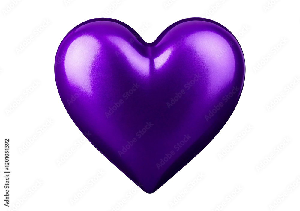 Purple heart isolated on transparent or white background Purple heart isolated on transparent or white background
