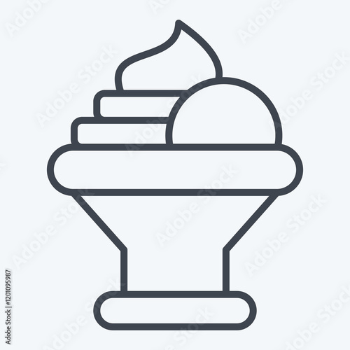 Icon Ice Creams. related to Summer symbol. line style. design editable photo