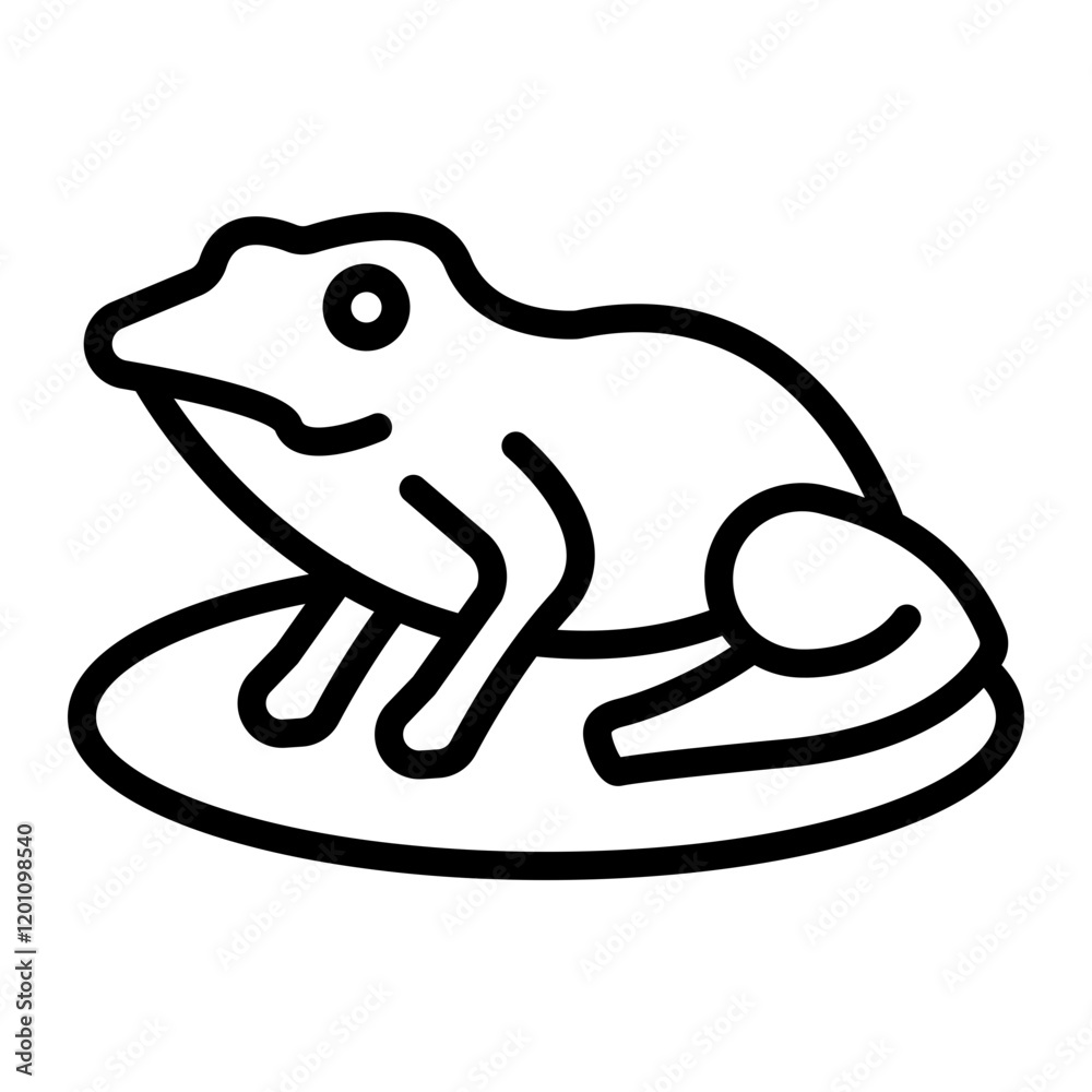 Frog Vector Line Icon Design Frog Vector Line Icon Design