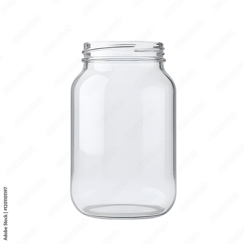 Smart glass jar with lid on a white background.
Smart glass jar with lid on a white background.
