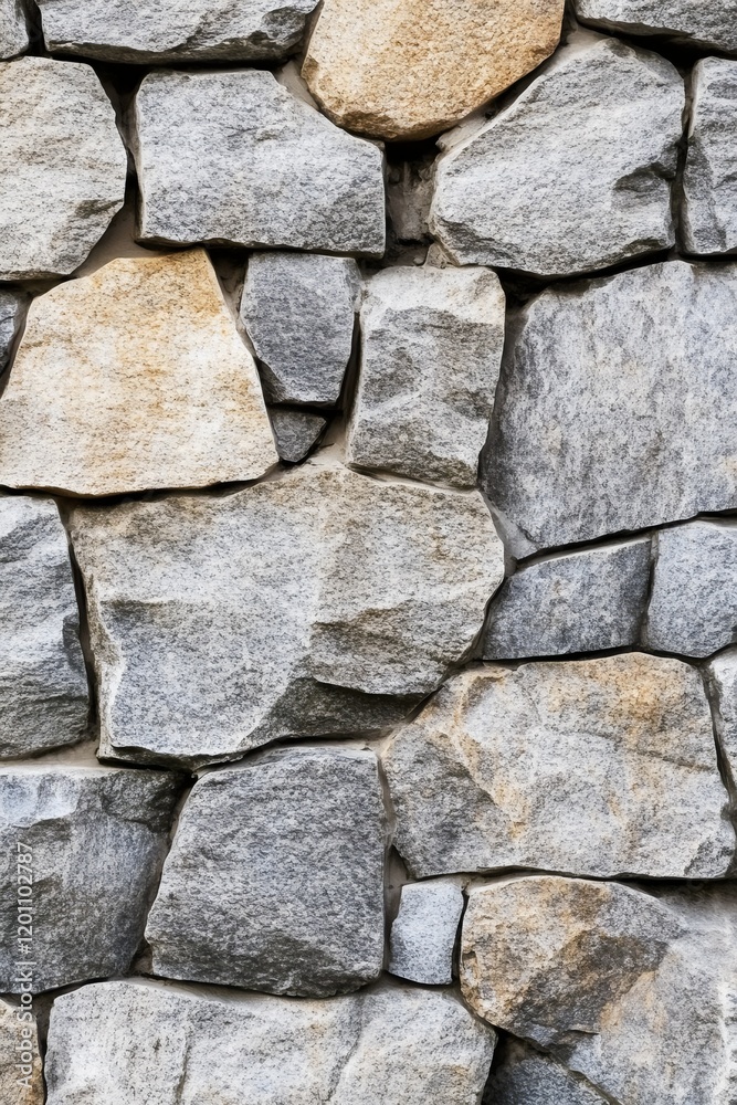 Natural Gray Stone Wall Texture with Irregular Rocks Natural Gray Stone Wall Texture with Irregular Rocks